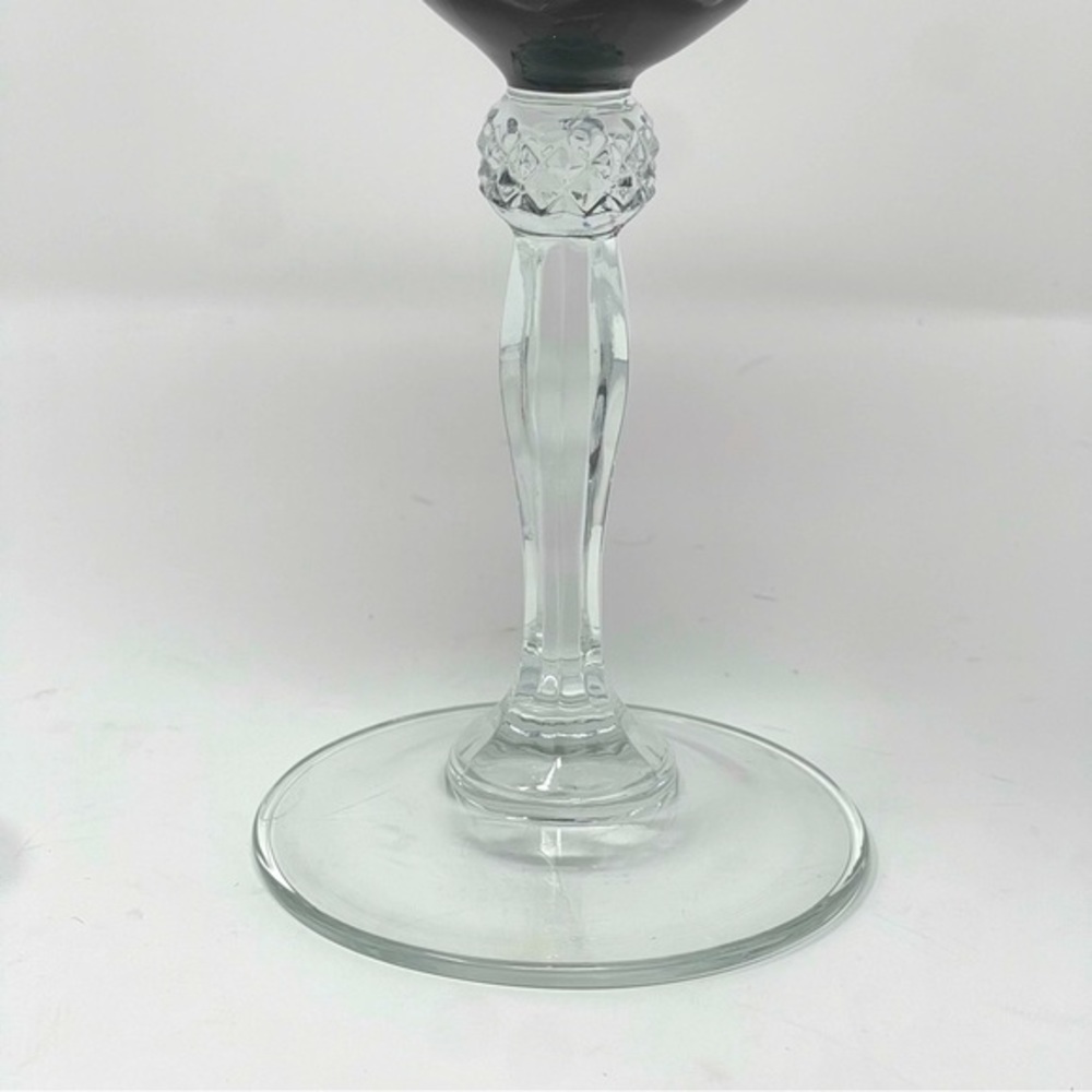 Vintage‎ Ruby Red Clear Lumiarc Cristal d’Arques French Water/Wine Goblet 8”Tall - Picture 6 of 9